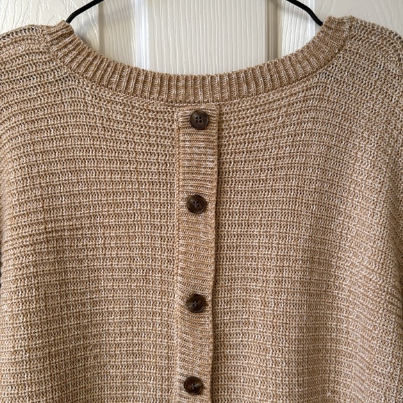 MISIA Oatmeal Neutral Knit Crewneck Sweater XL Petite - Picture 6 of 12
